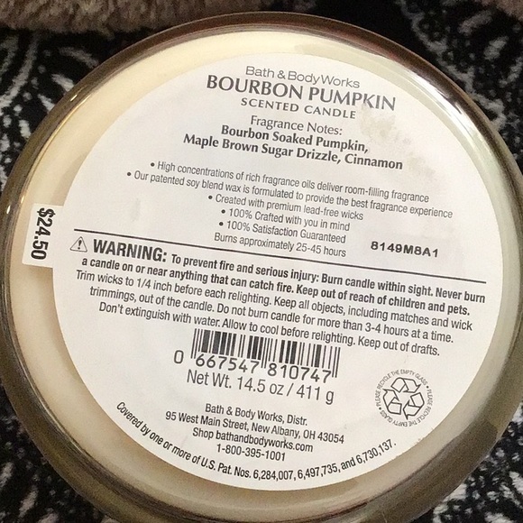 🥃 🎃 New bath and body works bourbon pumpkin candle - Picture 4 of 4